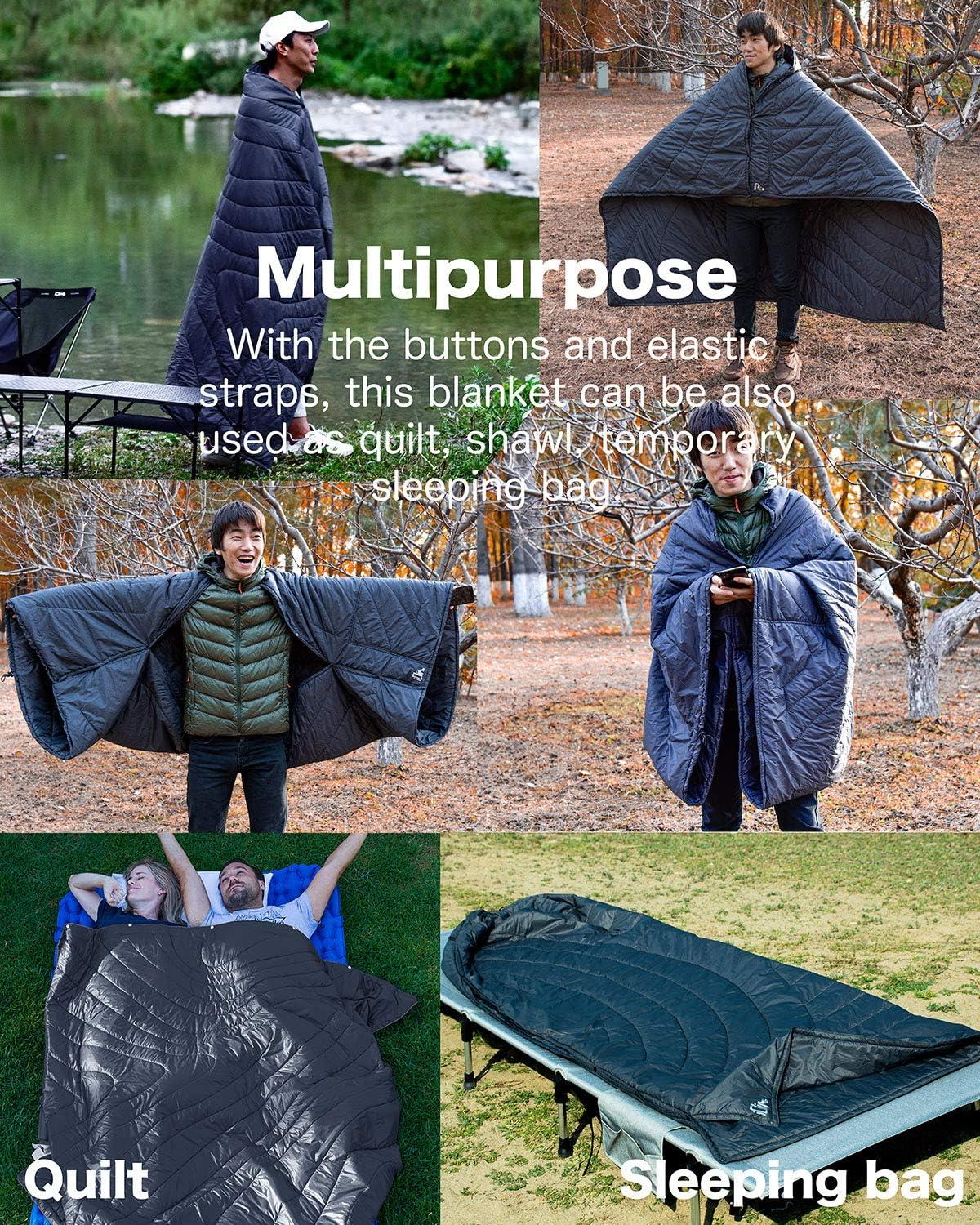 image:imageiClimb 3M Thinsulate Insulation Warm Camping Blanket Ultralight CompactBlack