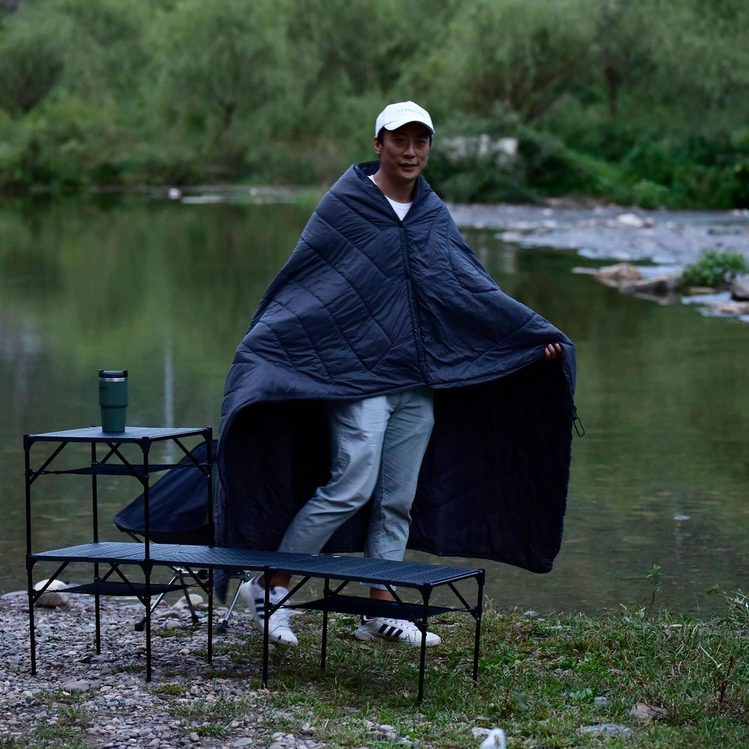 image:imageiClimb 3M Thinsulate Insulation Warm Camping Blanket Ultralight CompactBlack