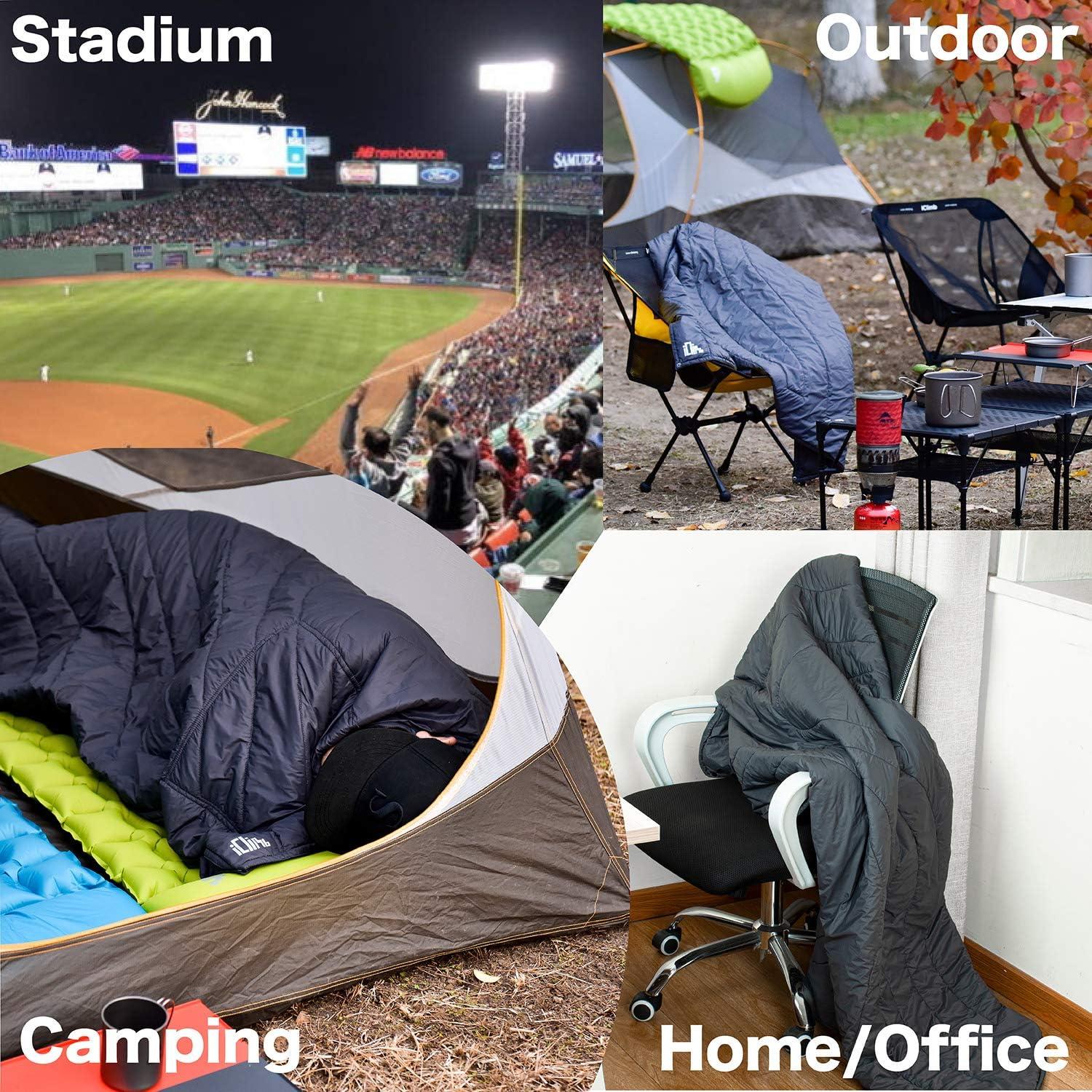 image:imageiClimb 3M Thinsulate Insulation Warm Camping Blanket Ultralight CompactBlack