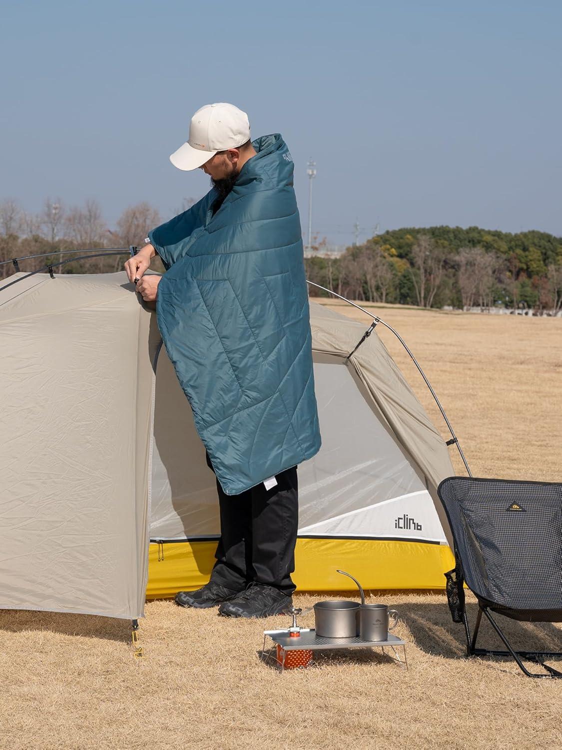 image:imageiClimb 3M Thinsulate Insulation Warm Camping Blanket Ultralight CompactBlue