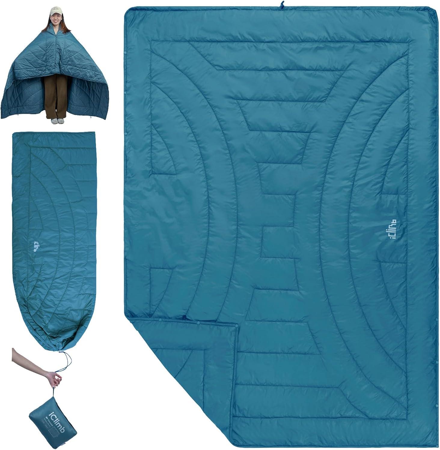 image:imageiClimb 3M Thinsulate Insulation Warm Camping Blanket Ultralight CompactBlue
