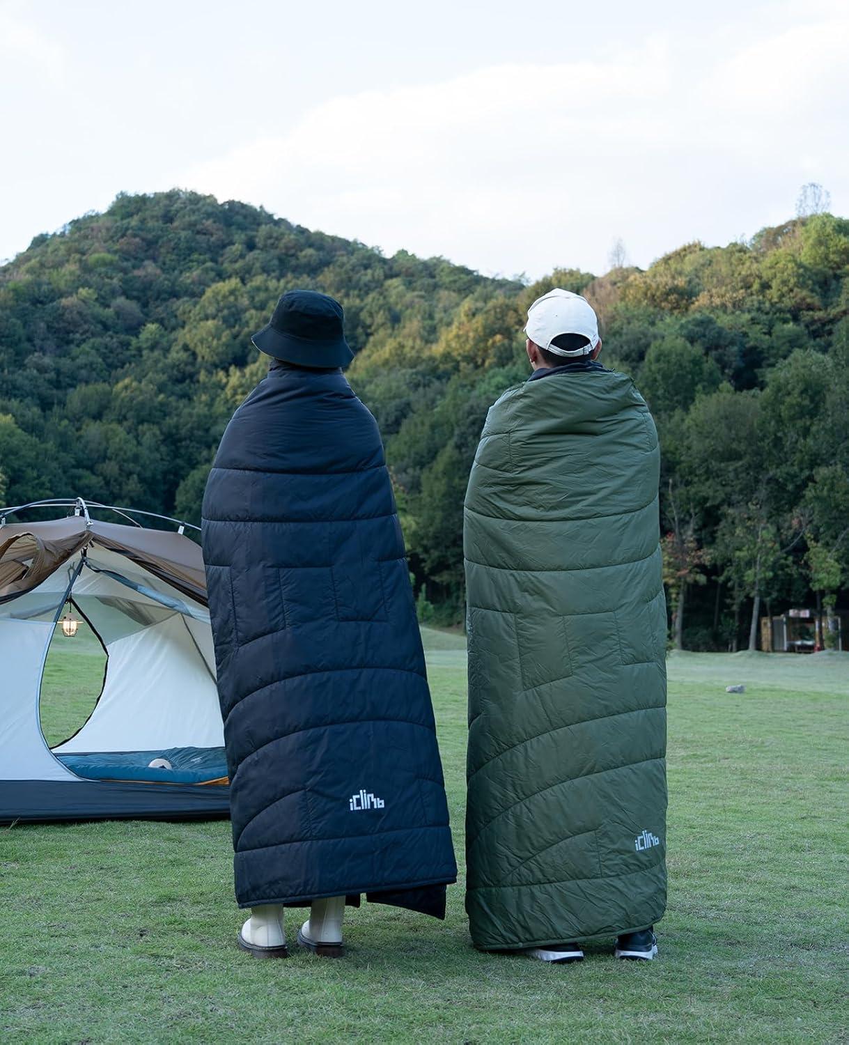 image:imageiClimb 3M Thinsulate Insulation Warm Camping Blanket Ultralight CompactGreen