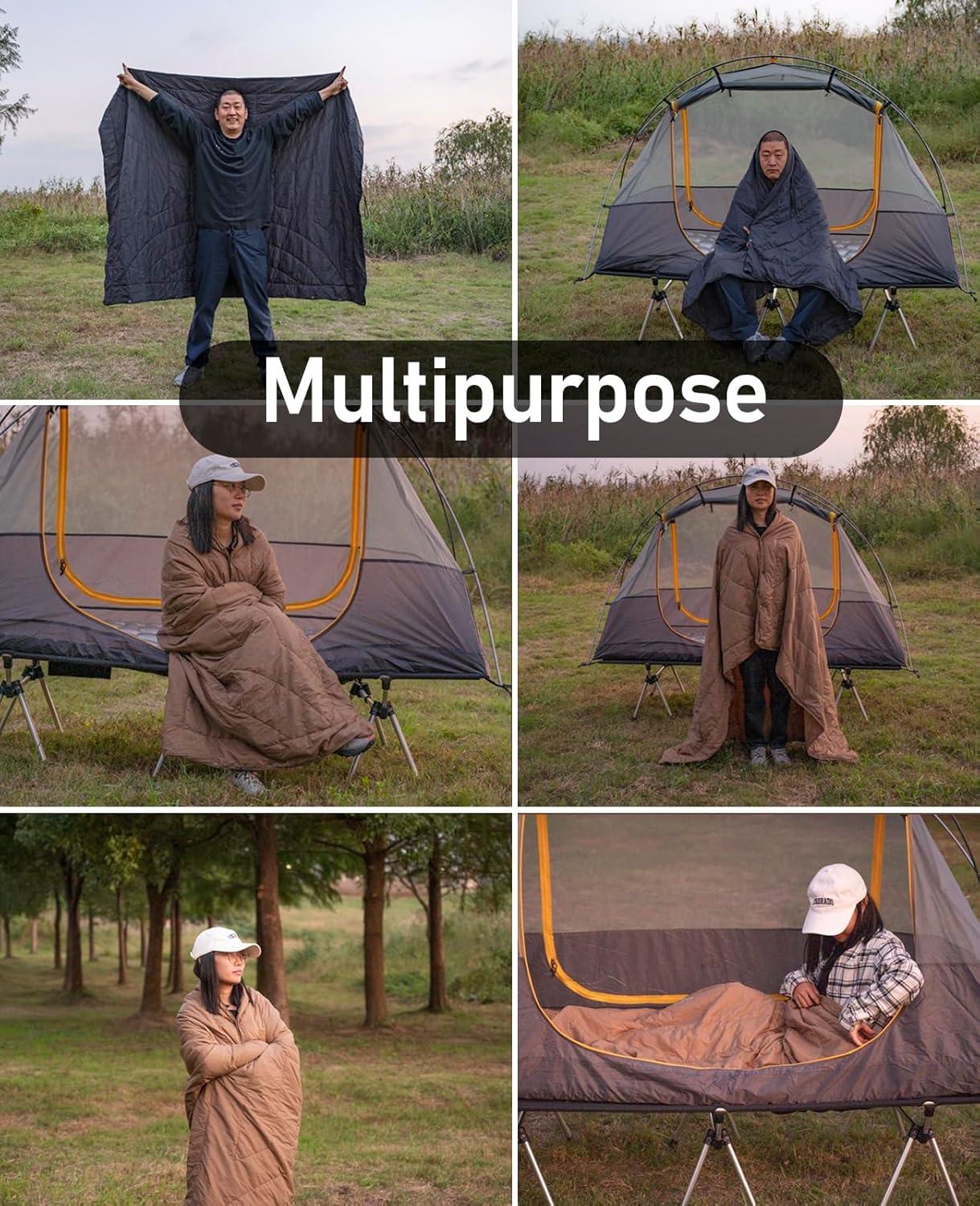 image:imageiClimb 3M Thinsulate Insulation Warm Camping Blanket Ultralight CompactKhaki