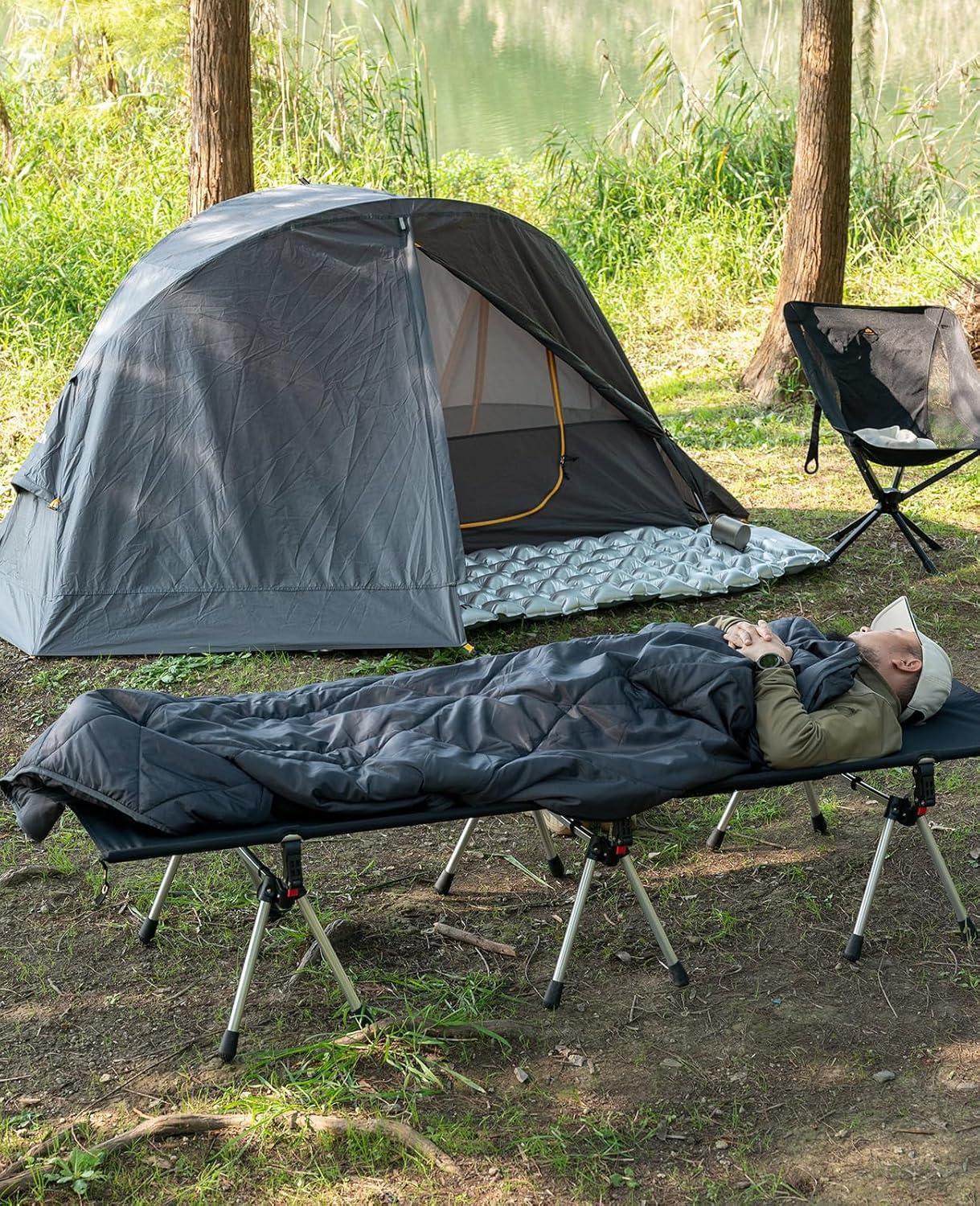 image:imageiClimb Heated Camping Blanket with Hood and 5V 5000mAH Battery Pack GreenDark Grey