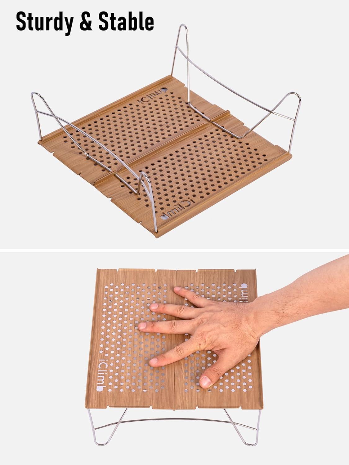 image:imageiClimb Mini Solo Folding Table Ultralight Compact for Backpacking Camping Hiking Beach Picnic Nature SNature