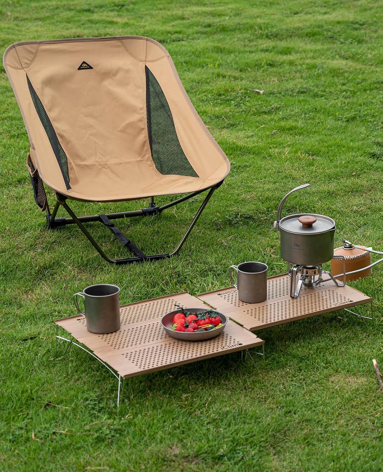 image:imageiClimb Mini Solo Folding Table Ultralight Compact for Backpacking Camping Hiking Beach Picnic Nature SNature