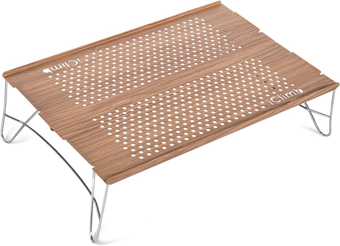 image:imageiClimb Mini Solo Folding Table Ultralight Compact for Backpacking Camping Hiking Beach Picnic Nature SNature