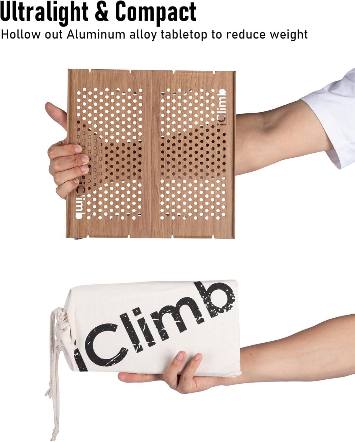 image:imageiClimb Mini Solo Folding Table Ultralight Compact for Backpacking Camping Hiking Beach Picnic Nature SNature