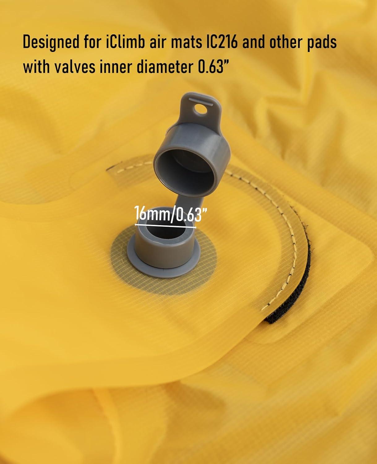image:imageiClimb Stable Comfortable Air Sleeping Pad Ultralight Compact for Adults Camping BackpackingPump Sack Yellow