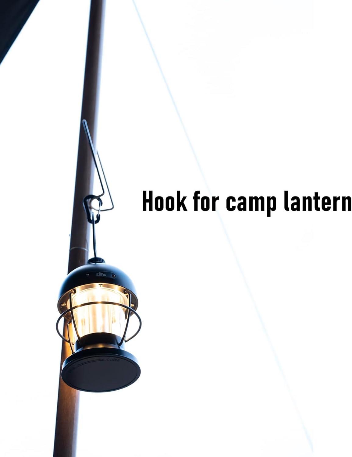 image:imageiClimb Strong Elegant Alu Tarp Poles Set of 2 Height Adjustable with Lantern Hook and Carry Bag Nature ColorTarp Pole
