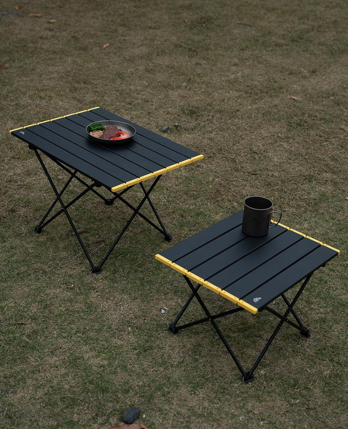 image:imageiClimb Ultralight Compact Camping Folding Table with Carry Bag Reinforced Blue XLBlack