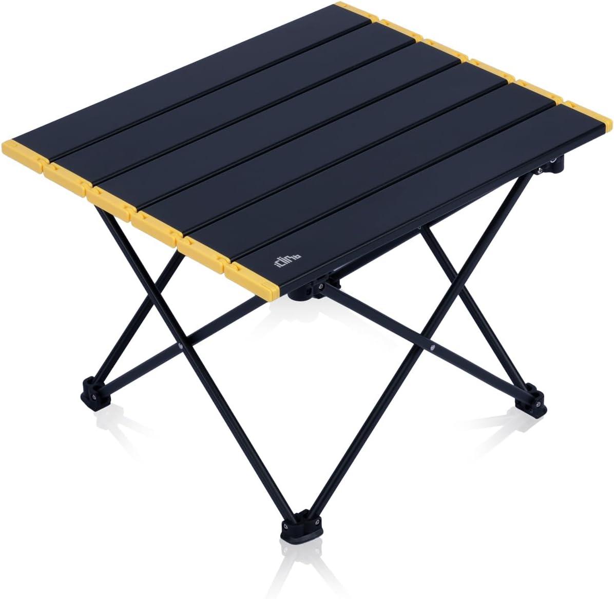 image:imageiClimb Ultralight Compact Camping Folding Table with Carry Bag Reinforced Blue XLBlack