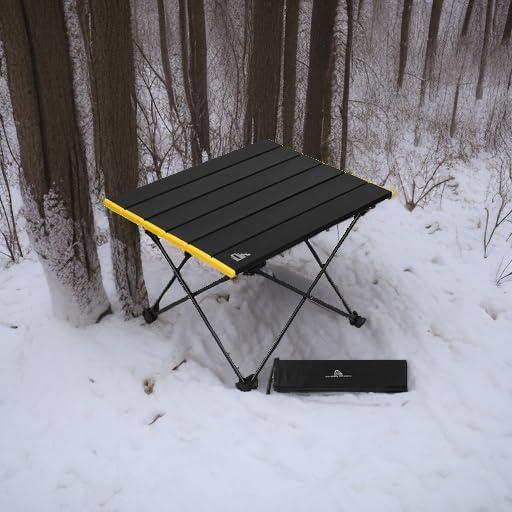 image:imageiClimb Ultralight Compact Camping Folding Table with Carry Bag Reinforced Blue XLBlack