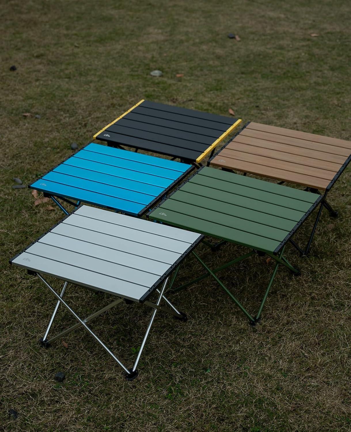 image:imageiClimb Ultralight Compact Camping Folding Table with Carry Bag Reinforced Blue XLBlue