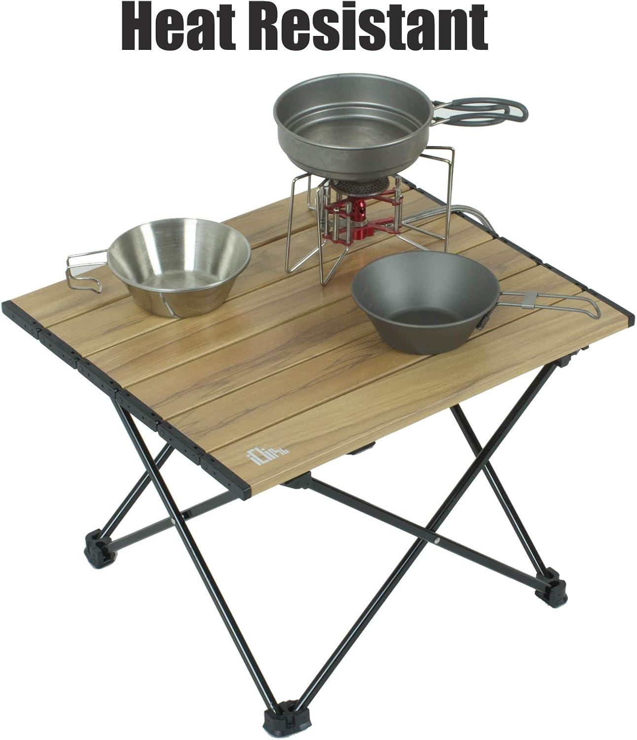 image:imageiClimb Ultralight Compact Camping Folding Table with Carry Bag Reinforced Blue XLBlue