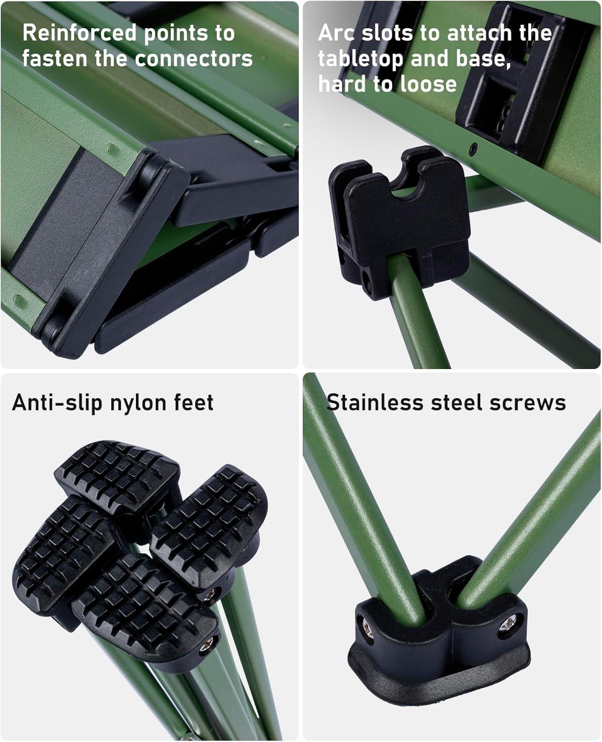 image:imageiClimb Ultralight Compact Camping Folding Table with Carry Bag Reinforced Blue XLGreen