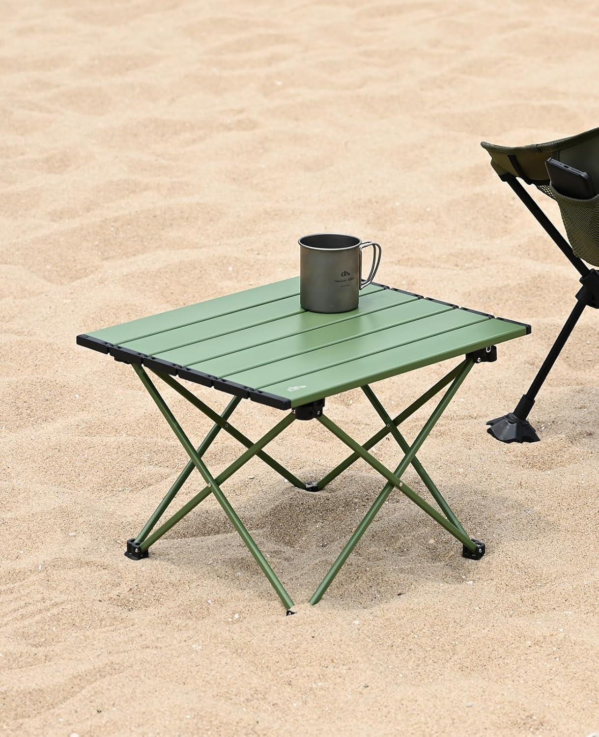 image:imageiClimb Ultralight Compact Camping Folding Table with Carry Bag Reinforced Blue XLGreen