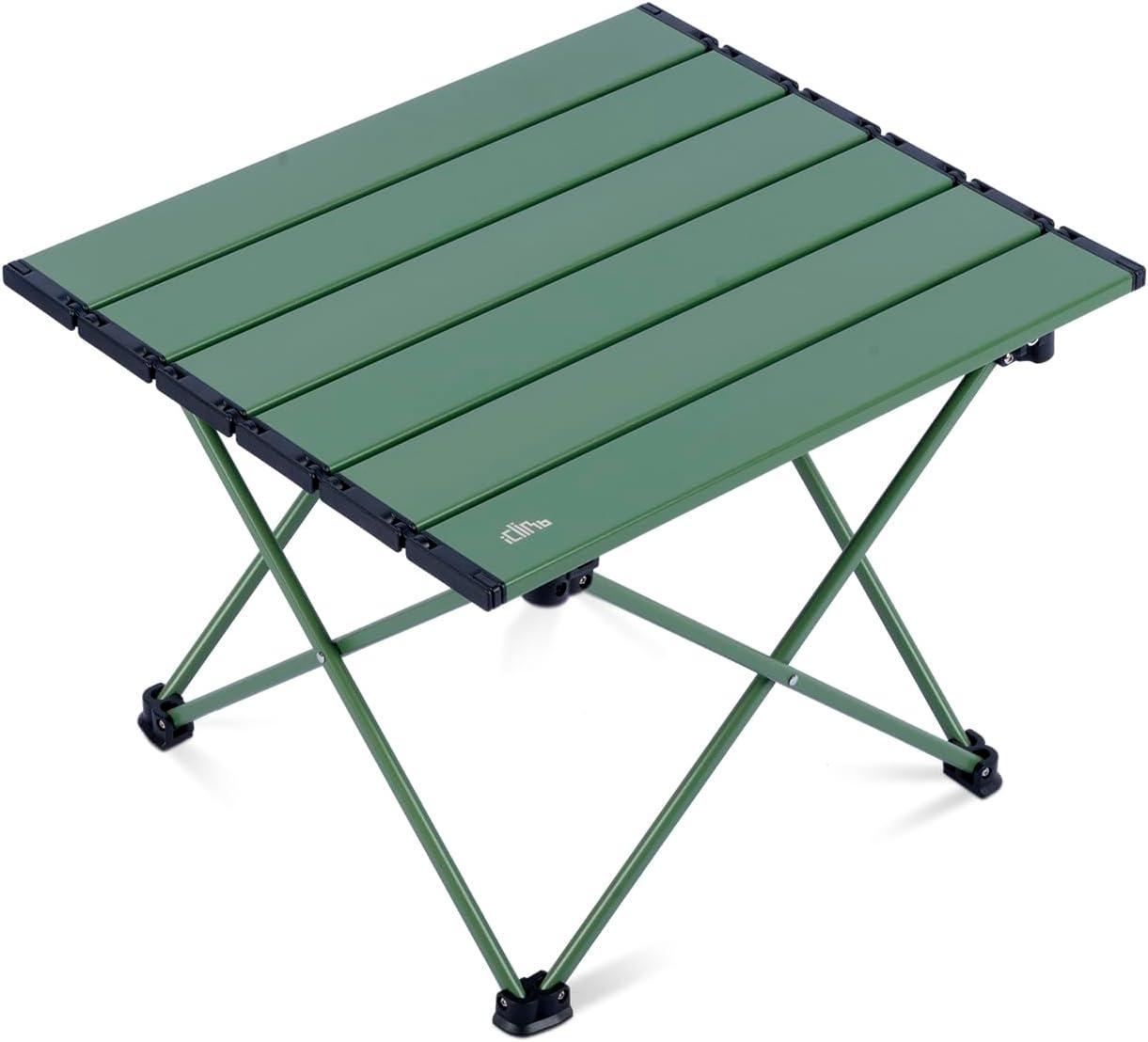 image:imageiClimb Ultralight Compact Camping Folding Table with Carry Bag Reinforced Blue XLGreen