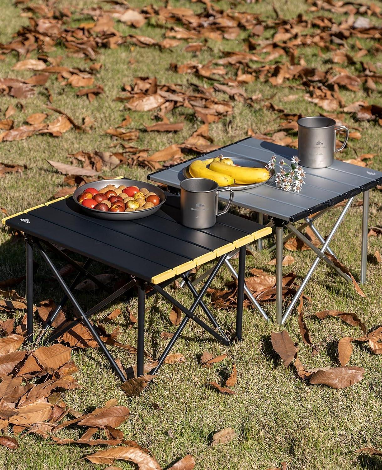 image:imageiClimb Ultralight Compact Camping Folding Table with Carry Bag Reinforced Blue XLReinforced Black