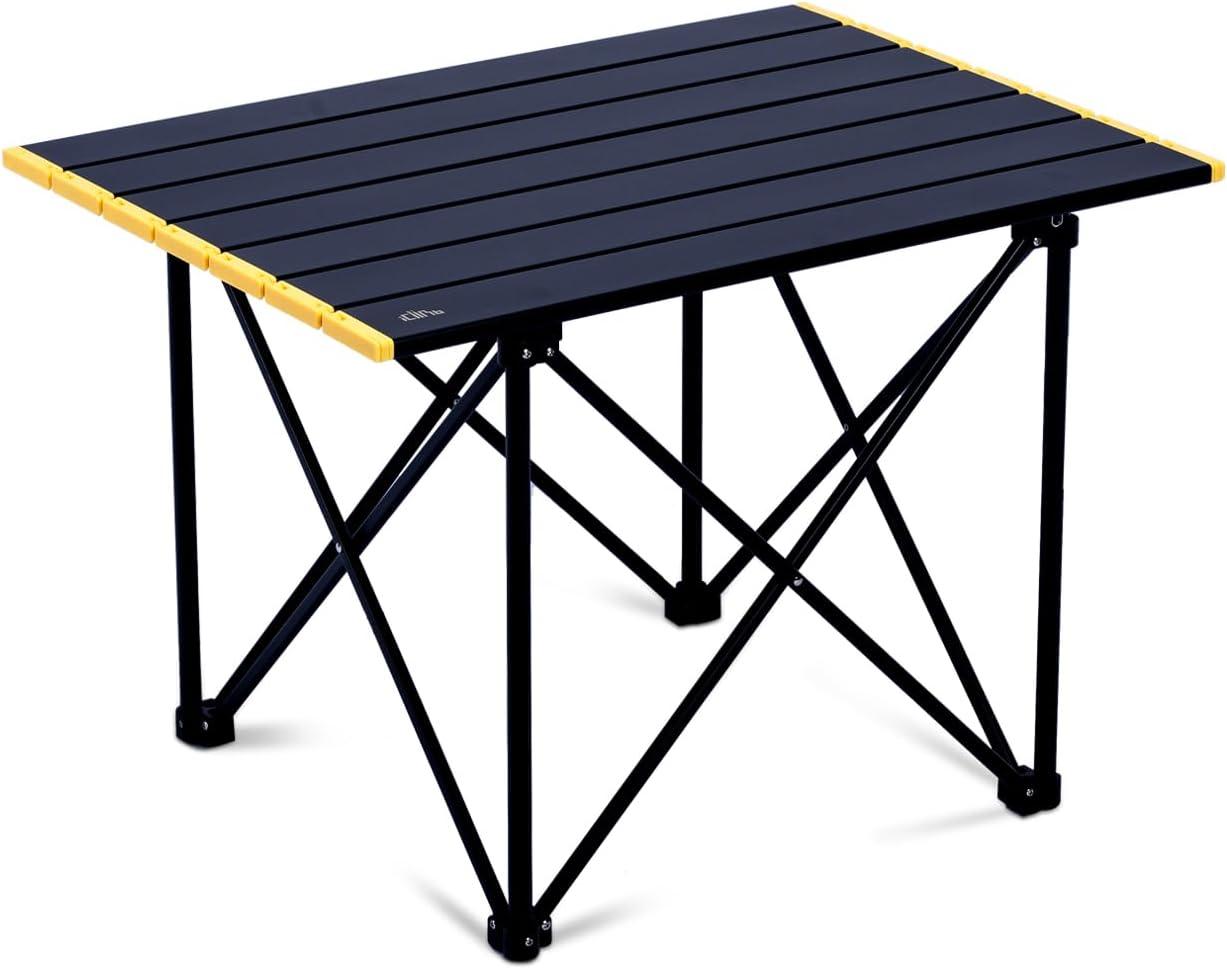 image:imageiClimb Ultralight Compact Camping Folding Table with Carry Bag Reinforced Blue XLReinforced Black
