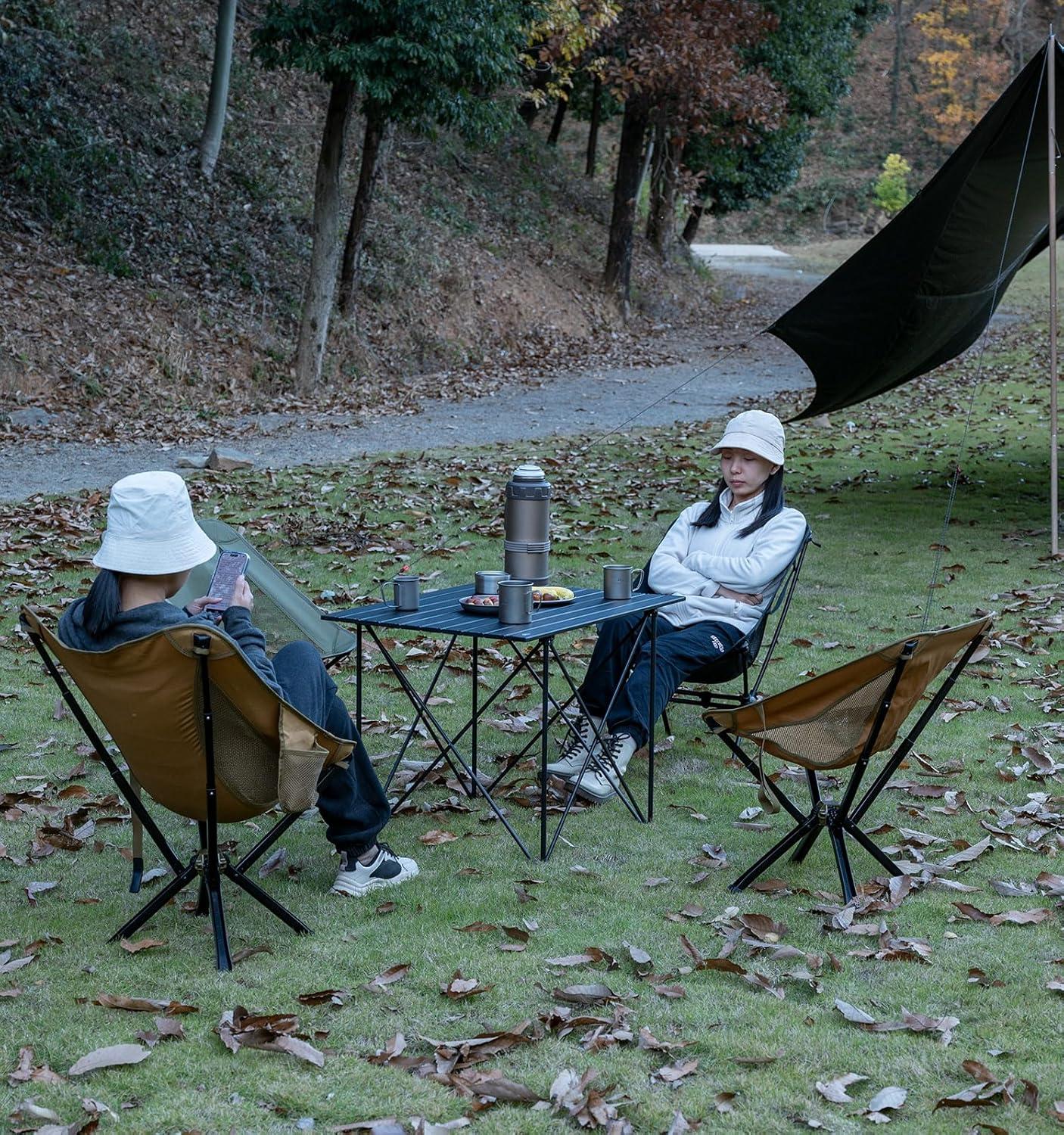 image:imageiClimb Ultralight Compact Camping Folding Table with Carry Bag Reinforced Blue XLReinforced Black