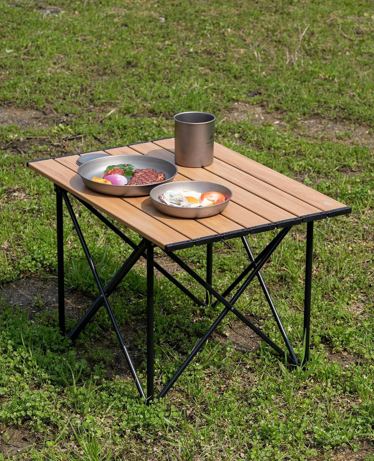 image:imageiClimb Ultralight Compact Camping Folding Table with Carry Bag Reinforced Blue XLReinforced Black