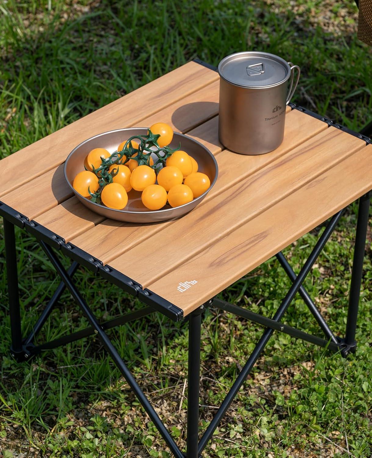image:imageiClimb Ultralight Compact Camping Folding Table with Carry Bag Reinforced Blue XLReinforced Black