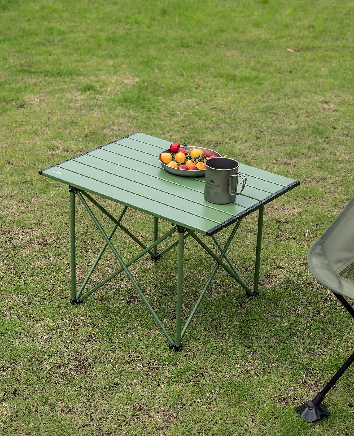 image:imageiClimb Ultralight Compact Camping Folding Table with Carry Bag Reinforced Blue XLReinforced Green