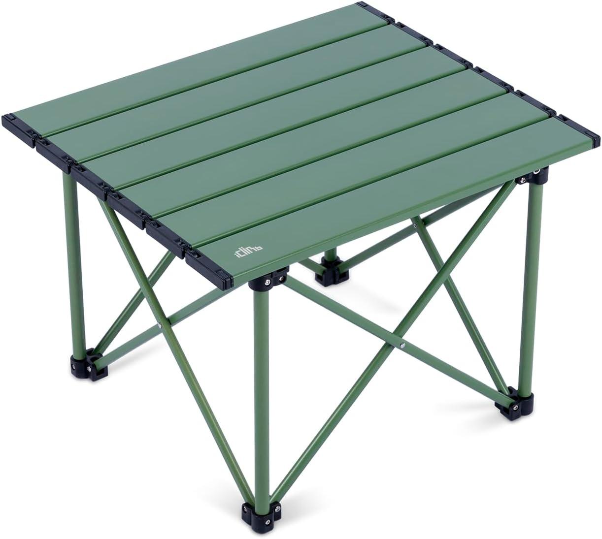 image:imageiClimb Ultralight Compact Camping Folding Table with Carry Bag Reinforced Blue XLReinforced Green