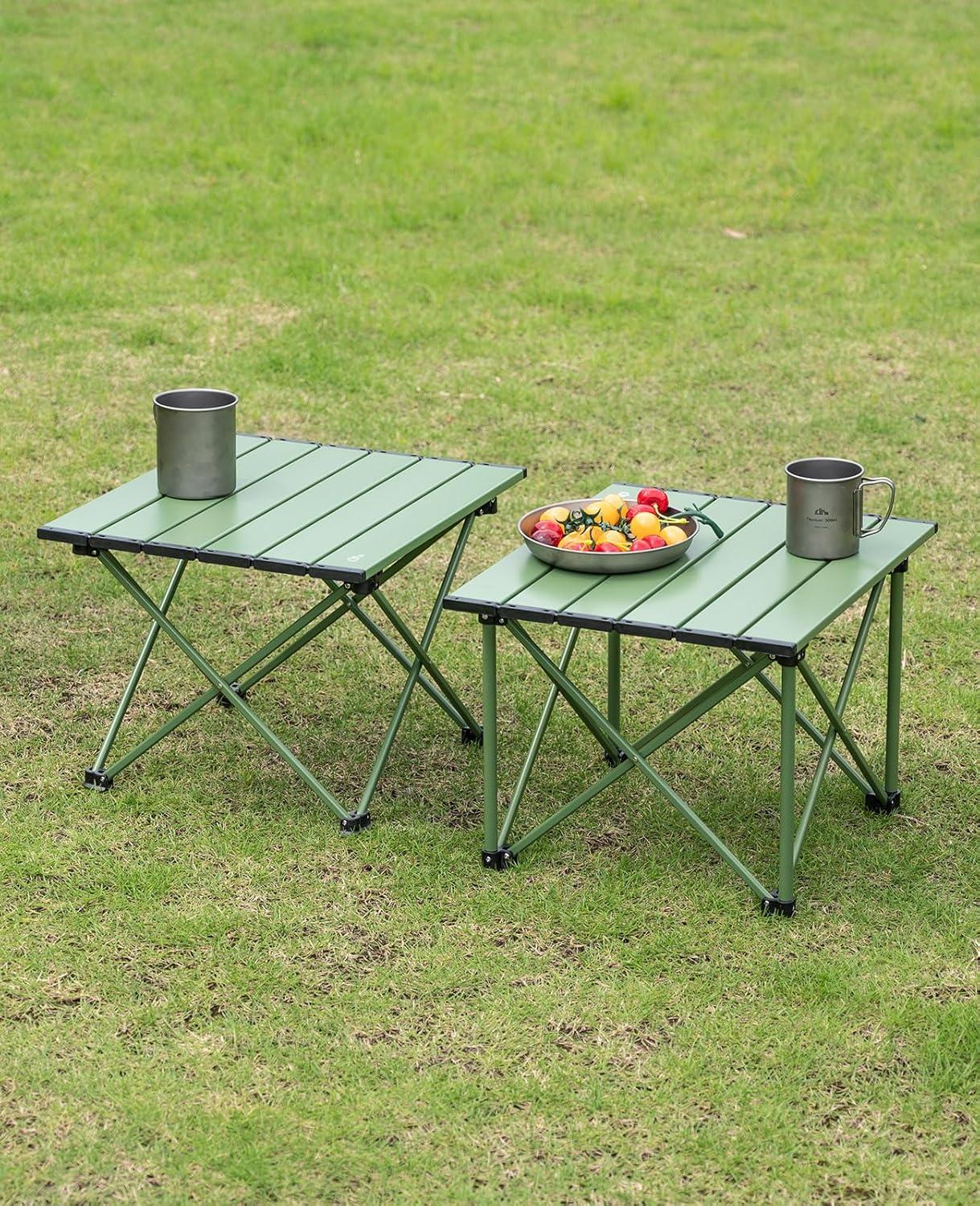 image:imageiClimb Ultralight Compact Camping Folding Table with Carry Bag Reinforced Blue XLReinforced Green