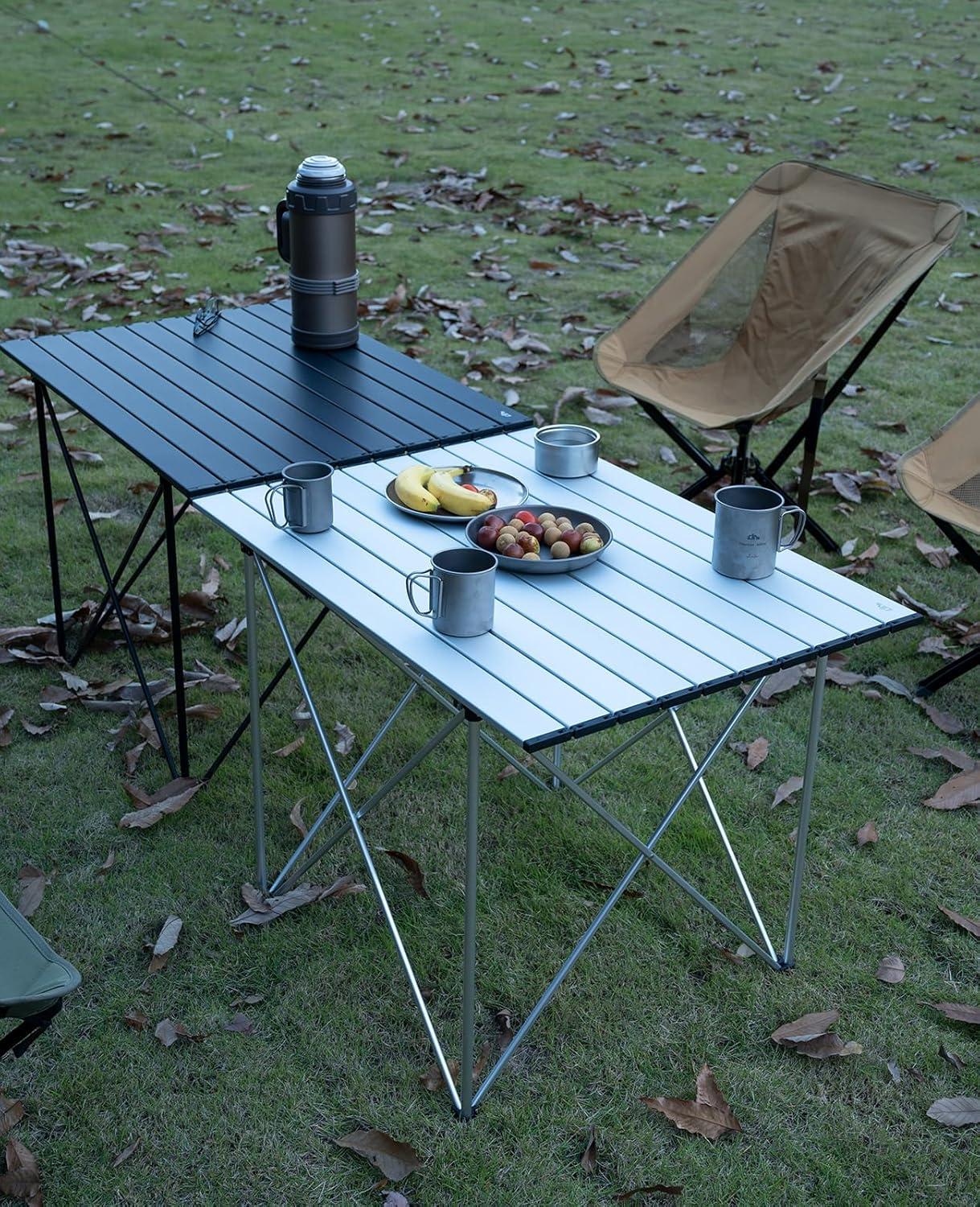 image:imageiClimb Ultralight Compact Camping Folding Table with Carry Bag Reinforced Blue XLReinforced Nature