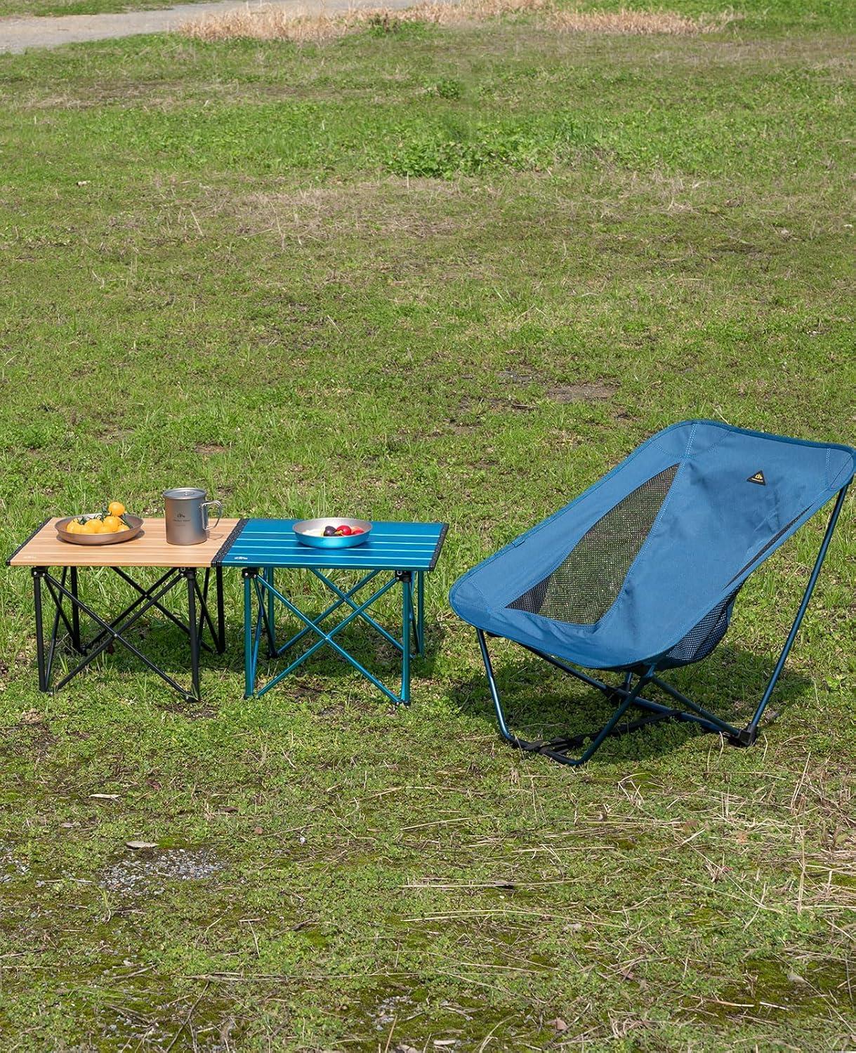 image:imageiClimb Ultralight Compact Camping Folding Table with Carry Bag Reinforced Blue XLReinforced Nature