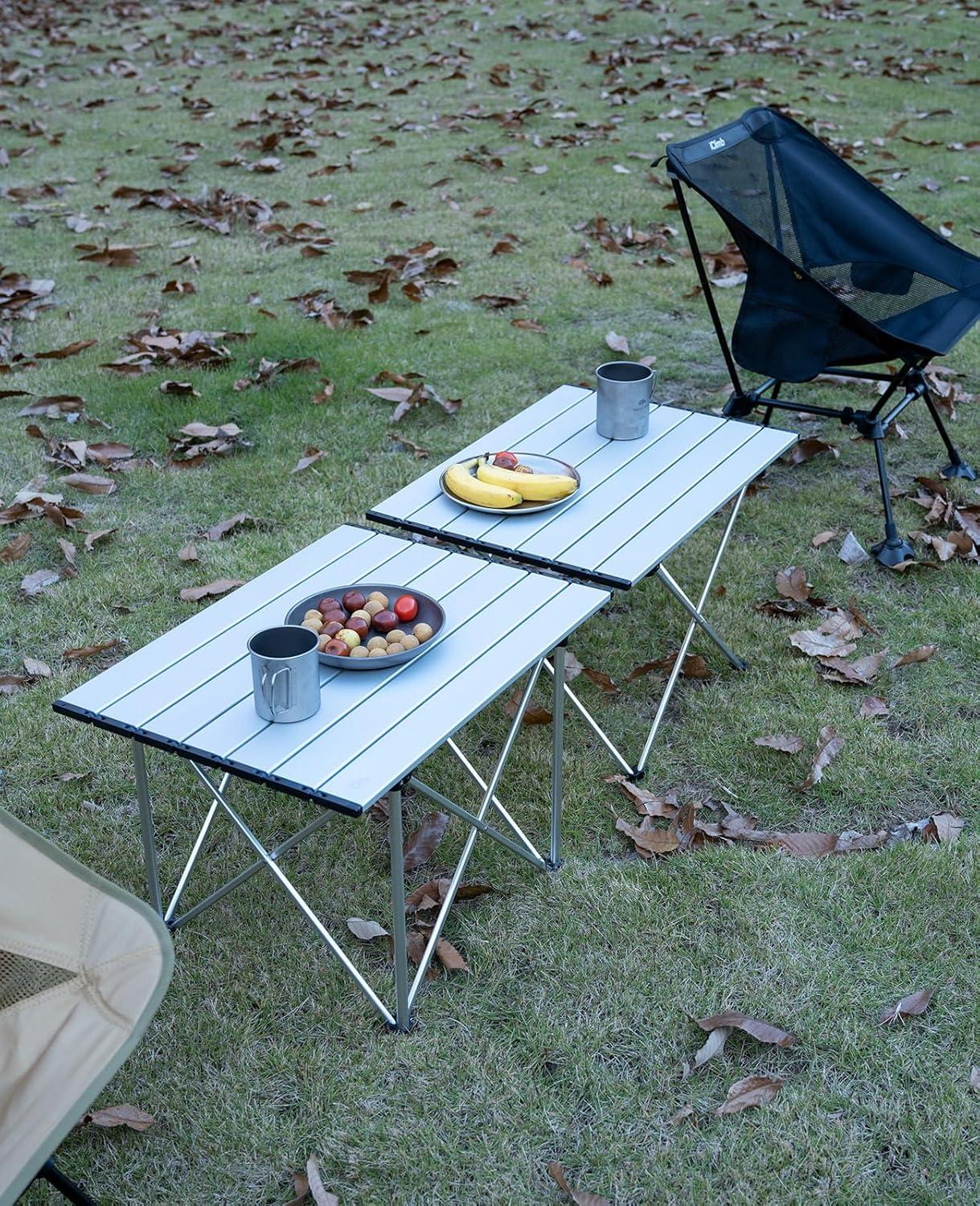 image:imageiClimb Ultralight Compact Camping Folding Table with Carry Bag Reinforced Blue XLReinforced Nature