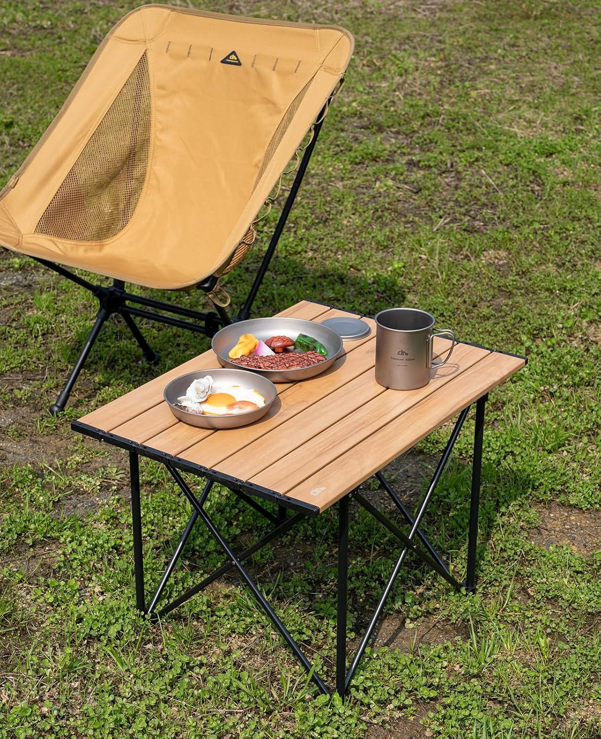 image:imageiClimb Ultralight Compact Camping Folding Table with Carry Bag Reinforced Blue XLReinforced Nature