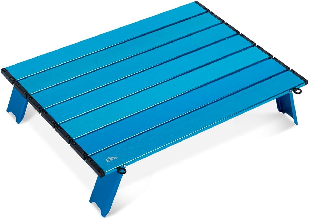 image:imageiClimb Ultralight Compact Mini Beach Picnic Folding Table with Carry BagBlue
