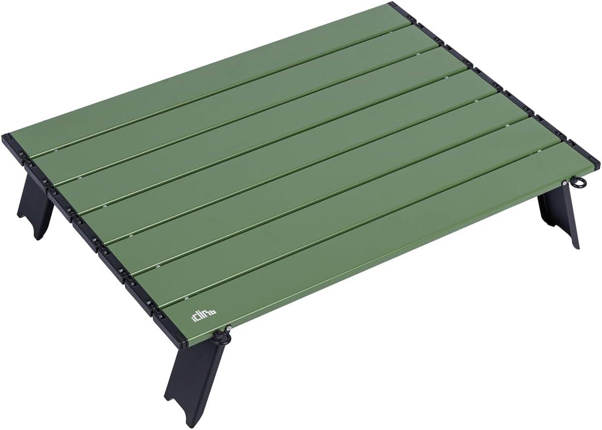 image:imageiClimb Ultralight Compact Mini Beach Picnic Folding Table with Carry BagGreen