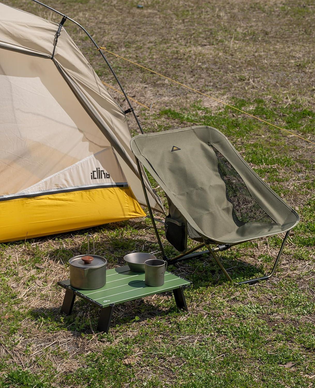 image:imageiClimb Ultralight Compact Mini Beach Picnic Folding Table with Carry BagGreen