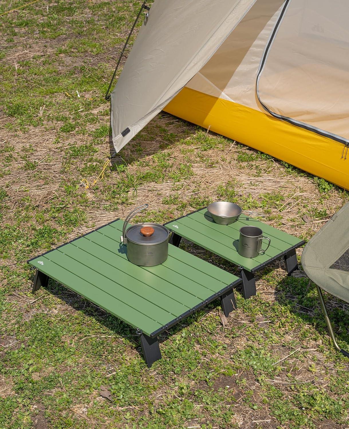 image:imageiClimb Ultralight Compact Mini Beach Picnic Folding Table with Carry BagGreen