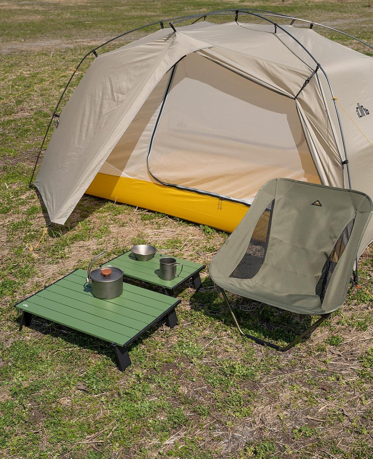 image:imageiClimb Ultralight Compact Mini Beach Picnic Folding Table with Carry BagGreen