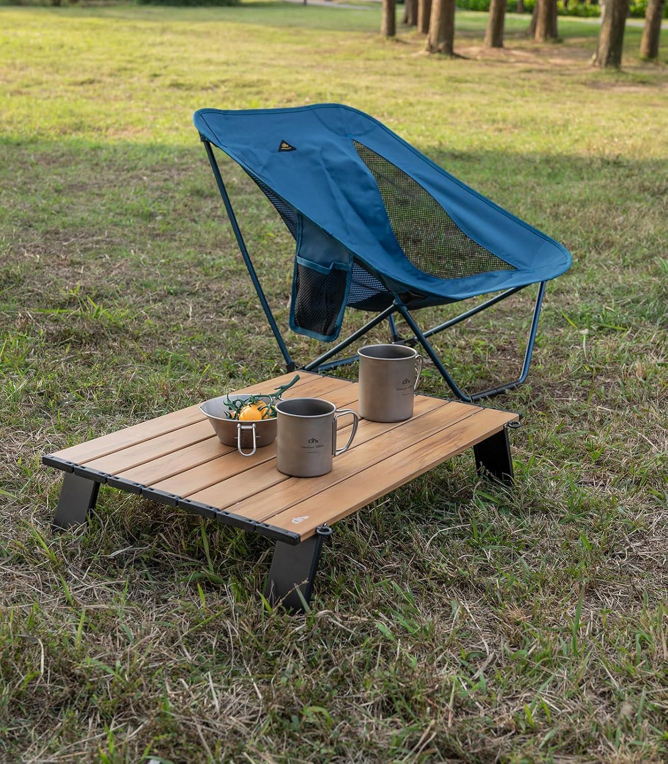 image:imageiClimb Ultralight Compact Mini Beach Picnic Folding Table with Carry BagNature