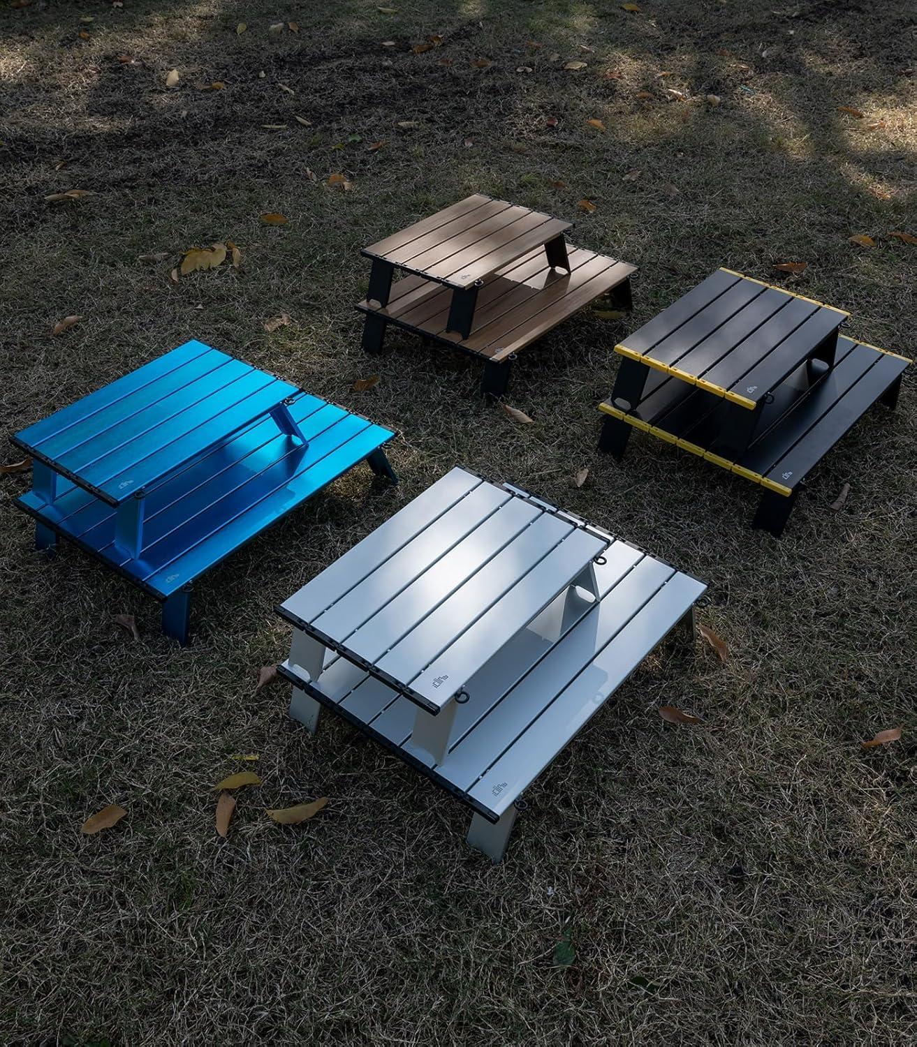 image:imageiClimb Ultralight Compact Mini Beach Picnic Folding Table with Carry BagNature