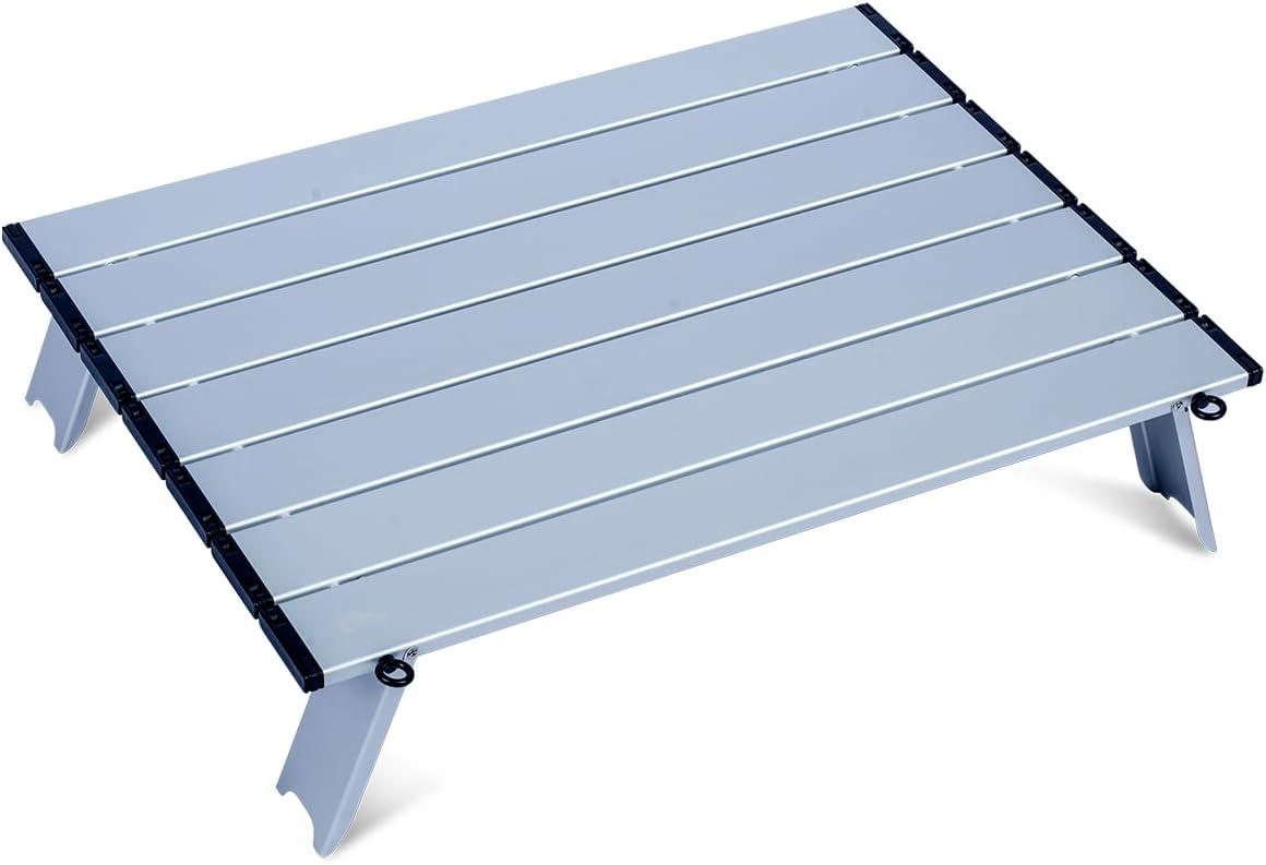 image:imageiClimb Ultralight Compact Mini Beach Picnic Folding Table with Carry BagSilver