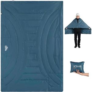 image:imageiClimb 3M Thinsulate Insulation Warm Camping Blanket Ultralight CompactBlue