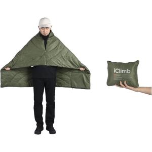 image:imageiClimb 3M Thinsulate Insulation Warm Camping Blanket Ultralight CompactGreen
