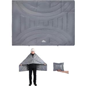 image:imageiClimb 3M Thinsulate Insulation Warm Camping Blanket Ultralight CompactLight Grey