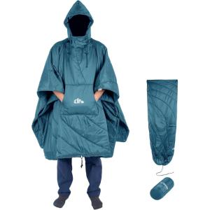 image:imageiClimb Hooded 3M Thinsulate Insulation Warm Camping Blanket Wearable Poncho Ultralight CompactBlue