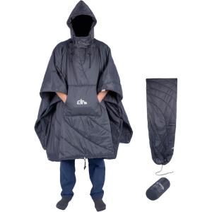 image:imageiClimb Hooded 3M Thinsulate Insulation Warm Camping Blanket Wearable Poncho Ultralight CompactDark Grey