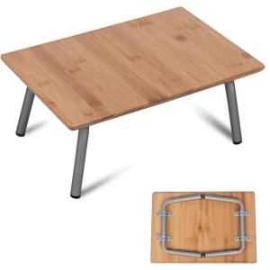 image:imageiClimb Light Small Folding Bamboo Table for Beach Camping Picnic Tray Table