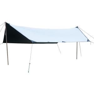 image:imageiClimb Strong Elegant Alu Tarp Poles Set of 2 Height Adjustable with Lantern Hook and Carry Bag Nature ColorTarp 144  96