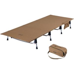 image:imageiClimb Super Easy Assemble Folding Cot Ultralight Compact Heavy Duty with Carry Bag for Adults Camping Backpacking GreyBrown
